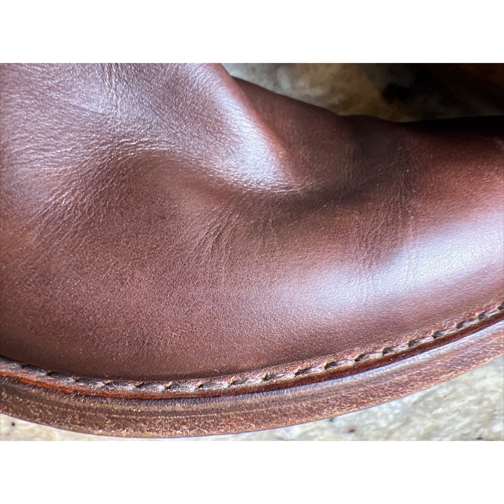 SENDRA GOODYEAR WELTED Brown WIDE CALF Leather Boots w/Bronze Studs 7M/8 SPAIN - Picture 8 of 13